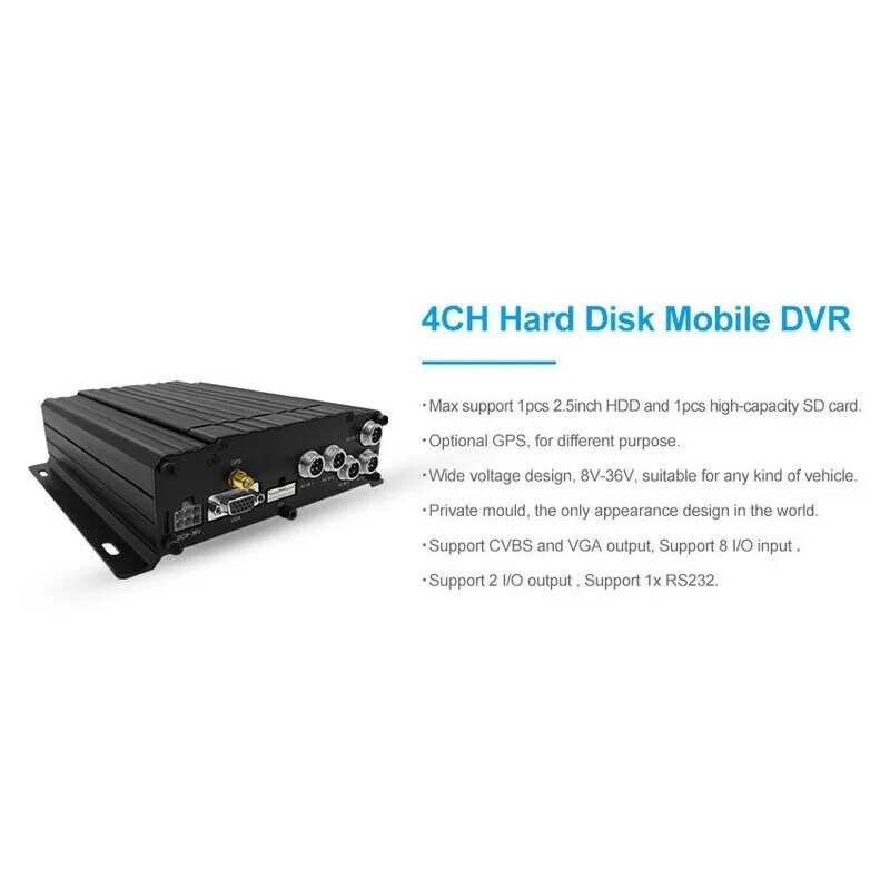 4CH Hard Disk Mobile DVR Vehcile Mobile Dvr Hard Disk Perekam Video Mobil Mdvr 4G Kendaraan Truk Bus Perekam 4CH Mobil DVR