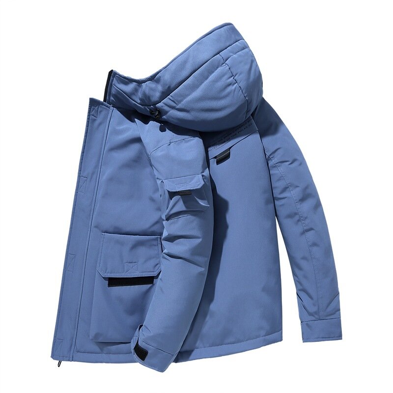 Jaqueta masculina, roupa de trabalho, jaqueta quente curta e espessa, moda coreana, bonito, outono e inverno, nova