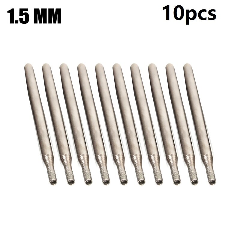 10 Pcs 1-4mm Rotary Diamond Burr Core Drill Bit Engraving 2.35mm For Glass Tile For Drilling Tools Accessories