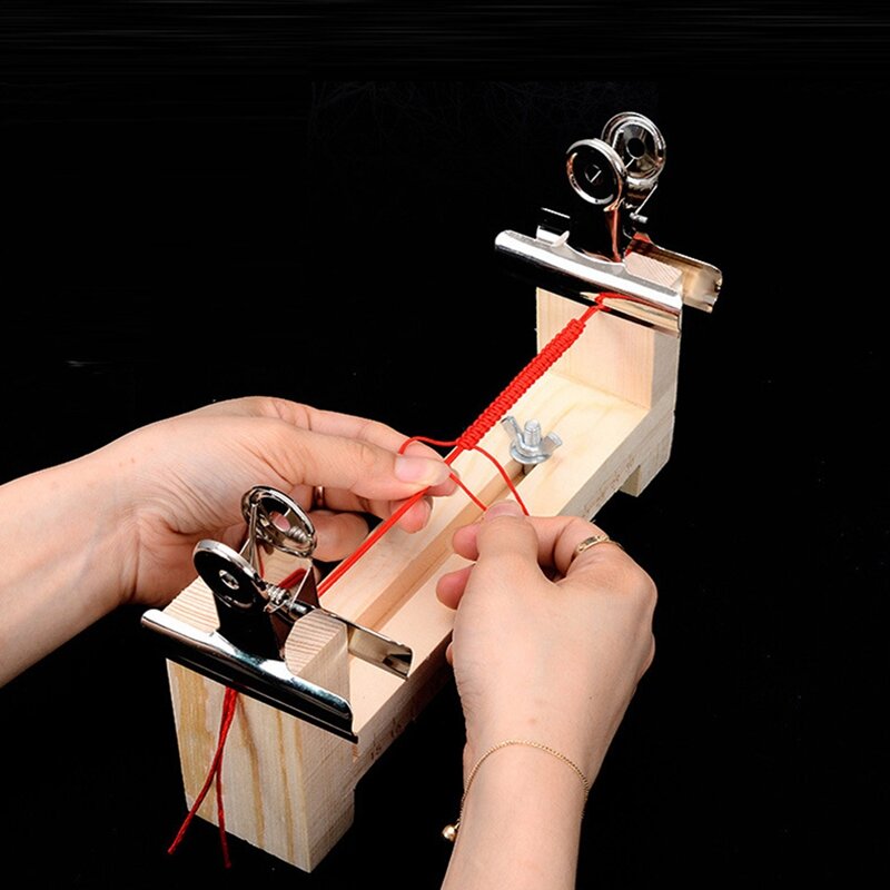 U-forma De Madeira Jig Bracelet Maker Kit, ferramenta de trança, trança titular, crafting ferramenta, trança pulseiras