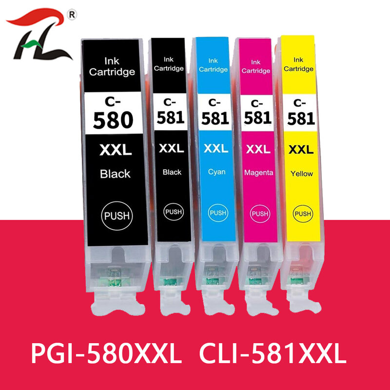 Cartucho de tinta para impresora Canon 580, 581, PGI-580, PGI580, 580XL, PIXMA TR7550, TR8550, TR 7550, TS6150, TS6151, TS 6150