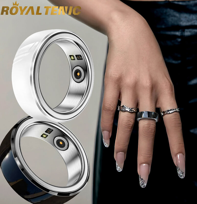 2024 New R1 Smart Ring Ceramic NFC Sports Fitness Tracker women Waterproof Smart Health Sleeping Heart Rate for iOS Android