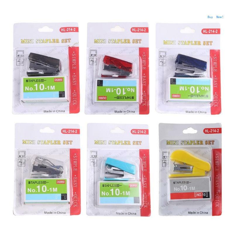 Mini Stapler 10# for Staples 12 Sheet Capacity Desktop Stapler Standard for Staples Included with Staple Remover Color A