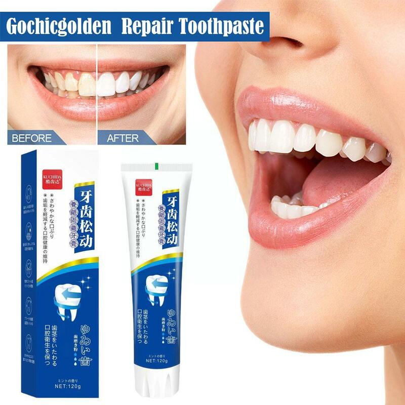 Lang anhaltende Aufhellung frischer Atem Minze Tiefen reinigung Zahn reparatur creme Gochic golden Spender Zahnpasta Zahnpasta i8w2