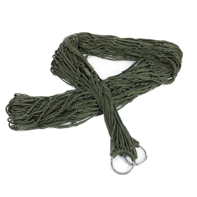 Nylon Rope Meshy Hammock for Outdoor Sleeping Net Bed with Rope