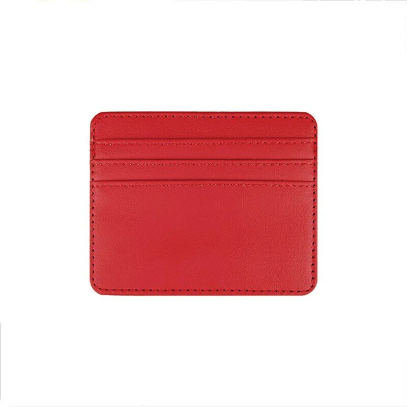 Ultra-thin Wallet PU Leather Purse Bank Card Holder Bag Cute Cartoon Cat Zipper Coin Purse Simple Thin Card Case Women Men