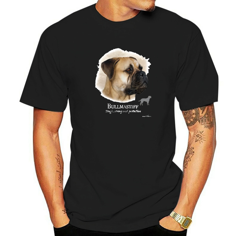 تي شيرت كلب Bullmastiff للرجال ، توب قصير ، ياقة دائرية ، رقبة مستديرة ، قطن طبيعي ، ملابس رجالية ، كاجوال ، الأكثر مبيعًا ، HJPVHAZR