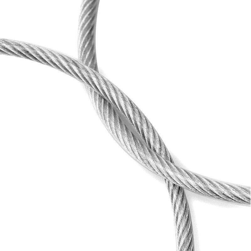 Cable de acero inoxidable recubierto de PVC, adecuado para colgar luces de cadena, barandillas de cubierta, vallas de porche, cuerdas colgantes de ropa, 5M-10M