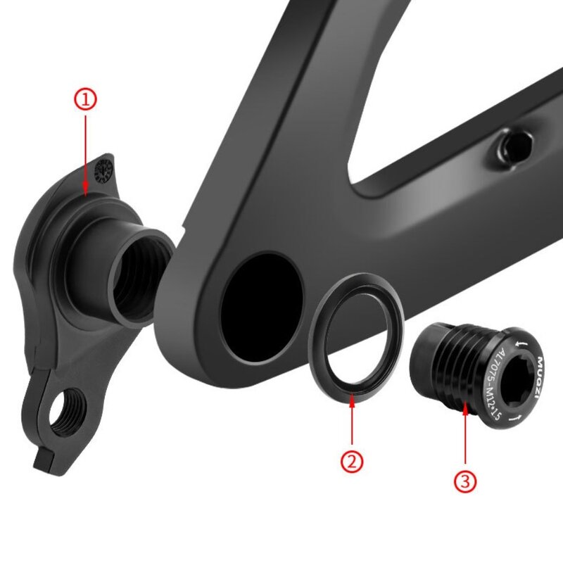 M12-1.0 UDH Rear Hanger Bicycle Parts Universal MTB UDH Tail Hook Extend Unify Thru Axle Rear Hook Bicycle Frame