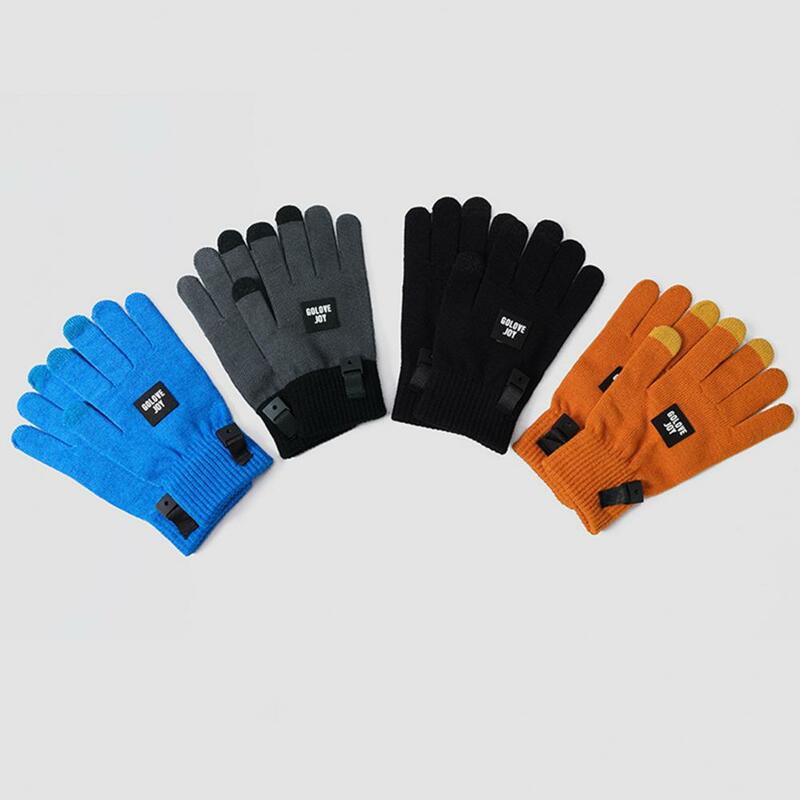 Moda zimowe rękawiczki wygodne zagęszczane zimowe trzy dotyk palcem rękawice do ekranu miękkie pełne rękawiczki na odzież na co dzień