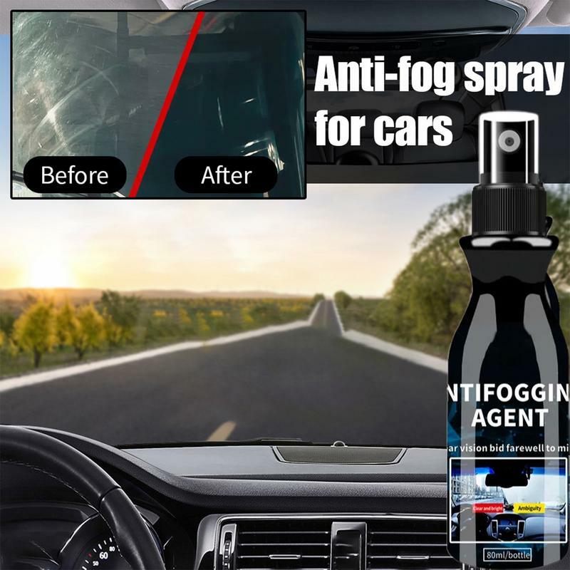 Car Anti Fog Spray Windshield 80ml  Agent Visors Long Lasting Intensive Anti Mist Agent Car Windscreen Protection For Mirrors