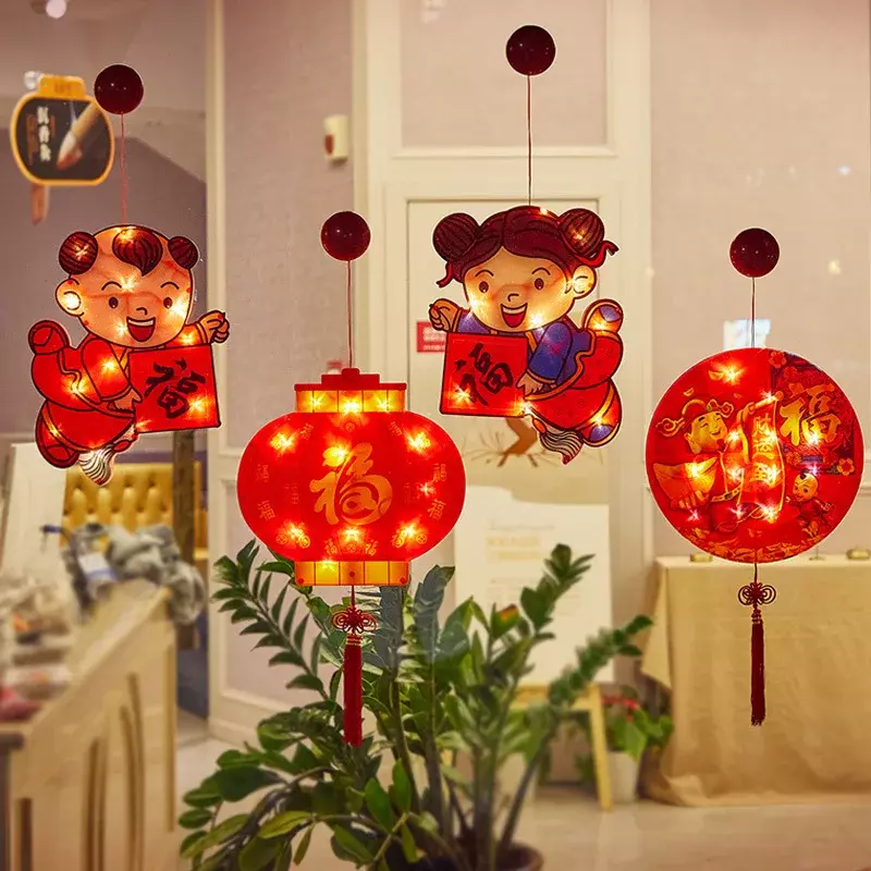 Home Atmosphere Decoration Lamp Window Decoration Suction Cup Lamp Hanging Lamp New Year's Festive Decoration