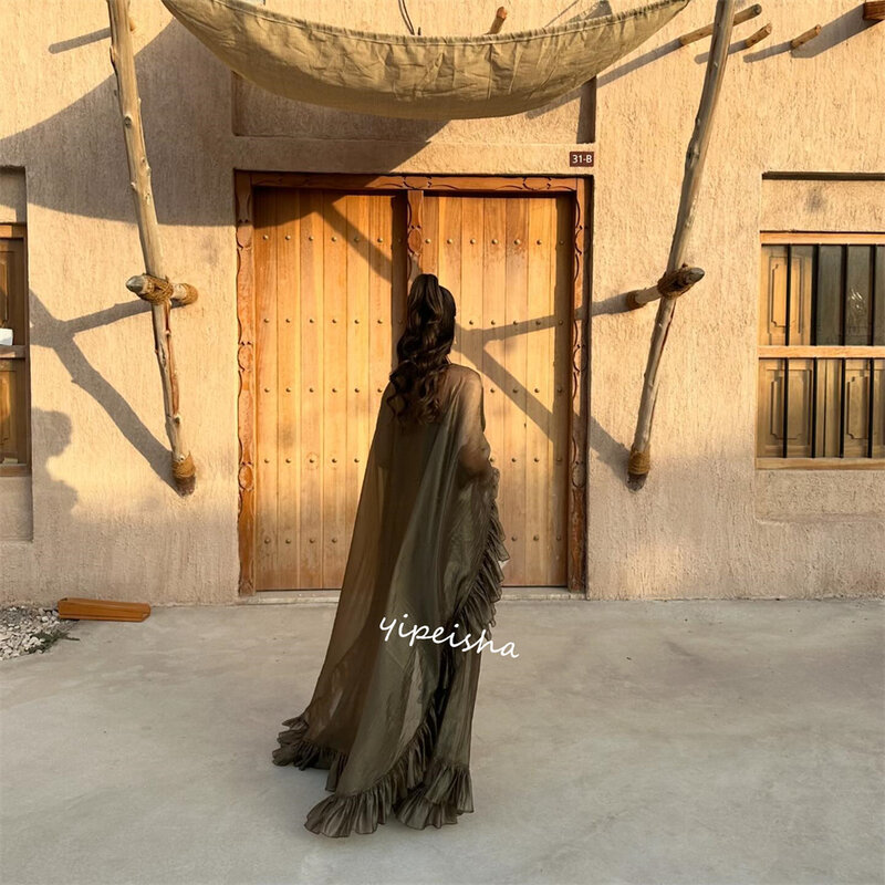 Jiayigong-Robe de cocktail plissée en satin, ligne A, sans bretelles, occasion sur mesure, Arabie saoudite, Midi
