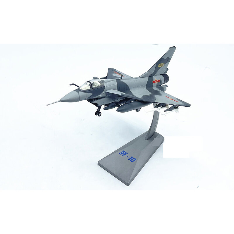 Diecast 1:72 Scale Chinese Air Force J-10 Warplane Alloy & Plastic Simulation Model  Gift Collection Decorative Toy Diecast