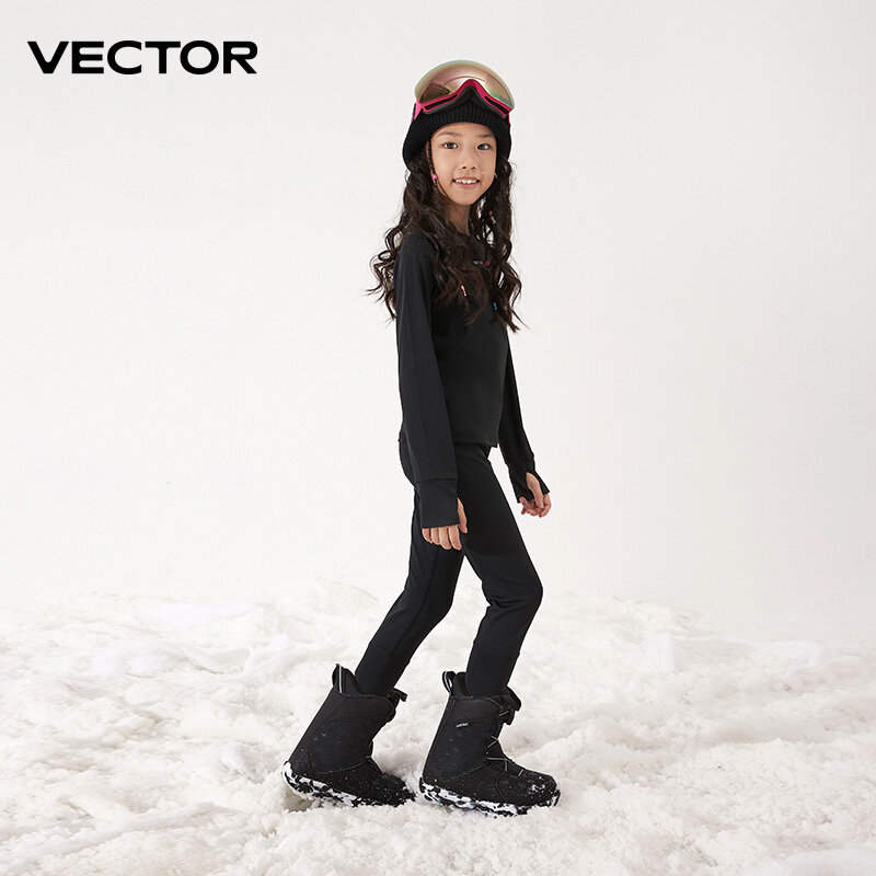 VECTOR Children's Ultra Soft Winter Quick Dry Base Layering Set Microfiber Fleece Thermal Underwear Long Johns Set Clothes