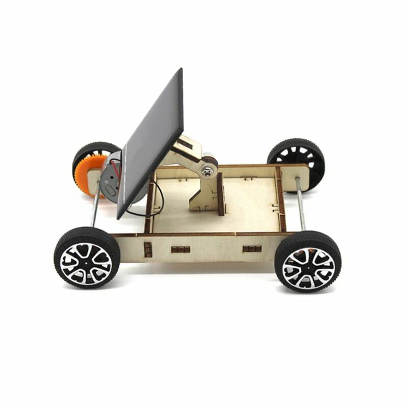 Diy carro solar modelos de veículos de madeira 3d para crianças brinquedo presente estudante ciência projeto experimental mterials