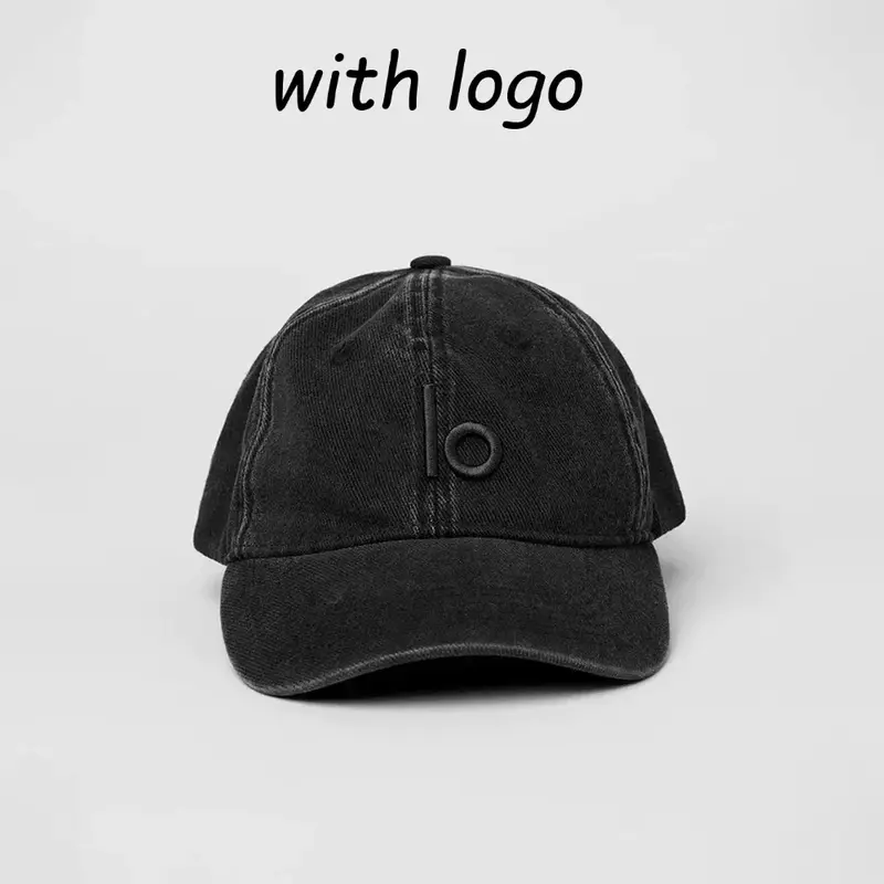 LO Baseball Hat Washed Off Duty Cap Vintage with Water Embroidered Logo Wash Solid Color Sports Hat