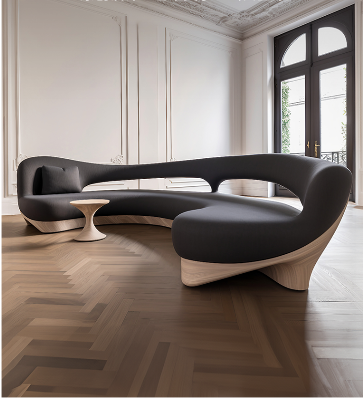 Дизайнерский художественный полый изогнутый тканевый диван, современная мебель в итальянском стиле, Международный диван