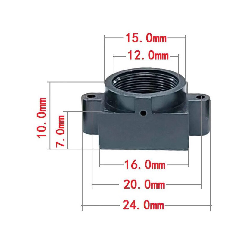Plástico aço titular da lente, PCB Board Módulo Mount Connector, DIY Mount, M12 Lens Base, 20 Montagem buraco espaçamento, 7mm, 10mm, 14 milímetros