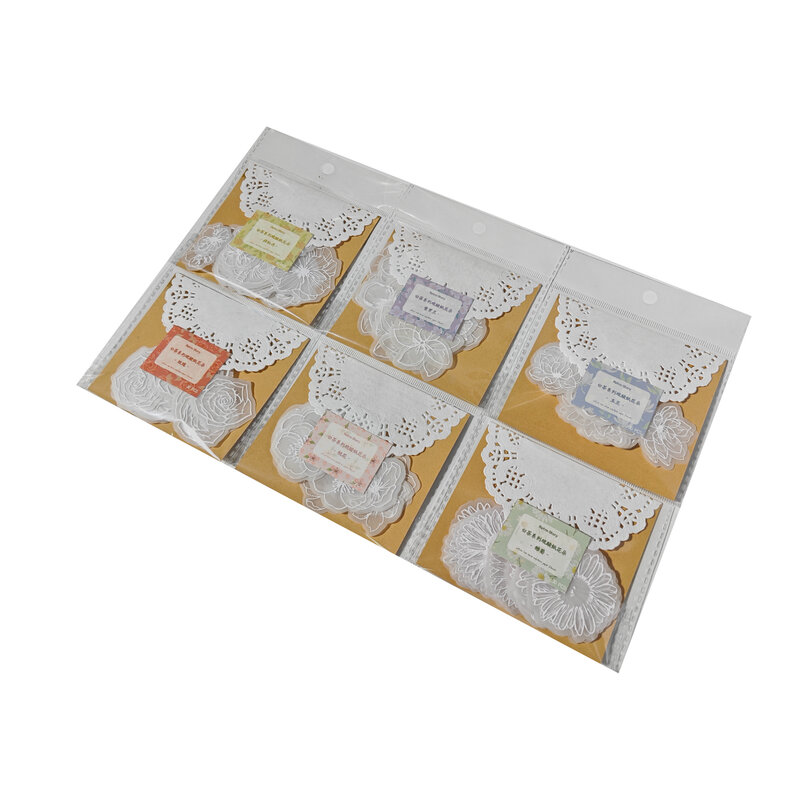 12packs/LOT White tea series markers photo album decoration Sulfuric acid paper memo pad