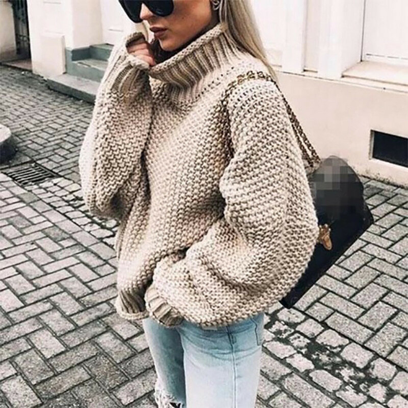 2023 Women Knitted Sweaters Pullovers Long Sleeve Loose Pullover Ladies Fall Sweater Fashion New Autumn Winter Clothes Tops