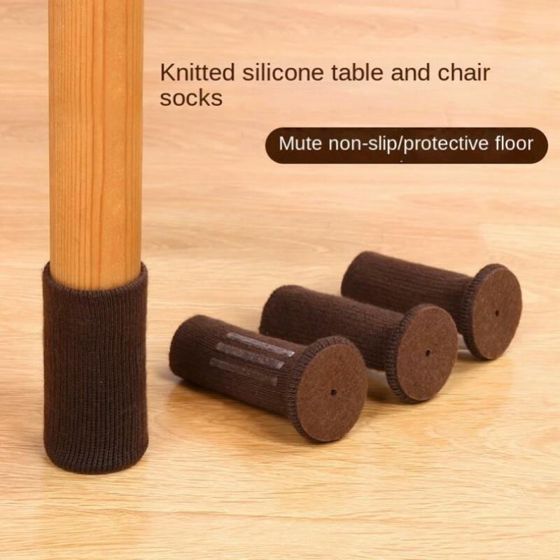 Coprigambe antiscivolo in tessuto a doppio strato da 4 pezzi con pavimento protettivo per la decorazione di tavoli/sedie