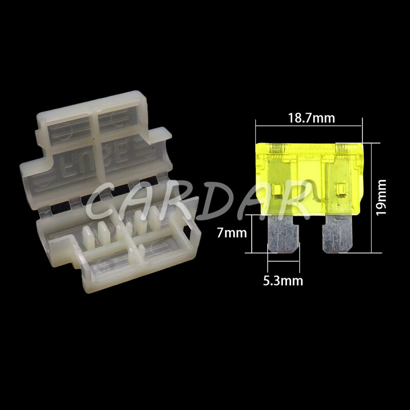 1 Set 1 Way Auto Standard Middle Fuse Holder Car Middle Fuses Box Automobile Blade Type Fuse Block