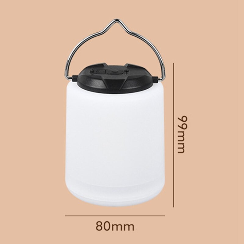 1 шт. перезаряжаемый фонарь для кемпинга, белый водонепроницаемый фонарь для кемпинга и походов