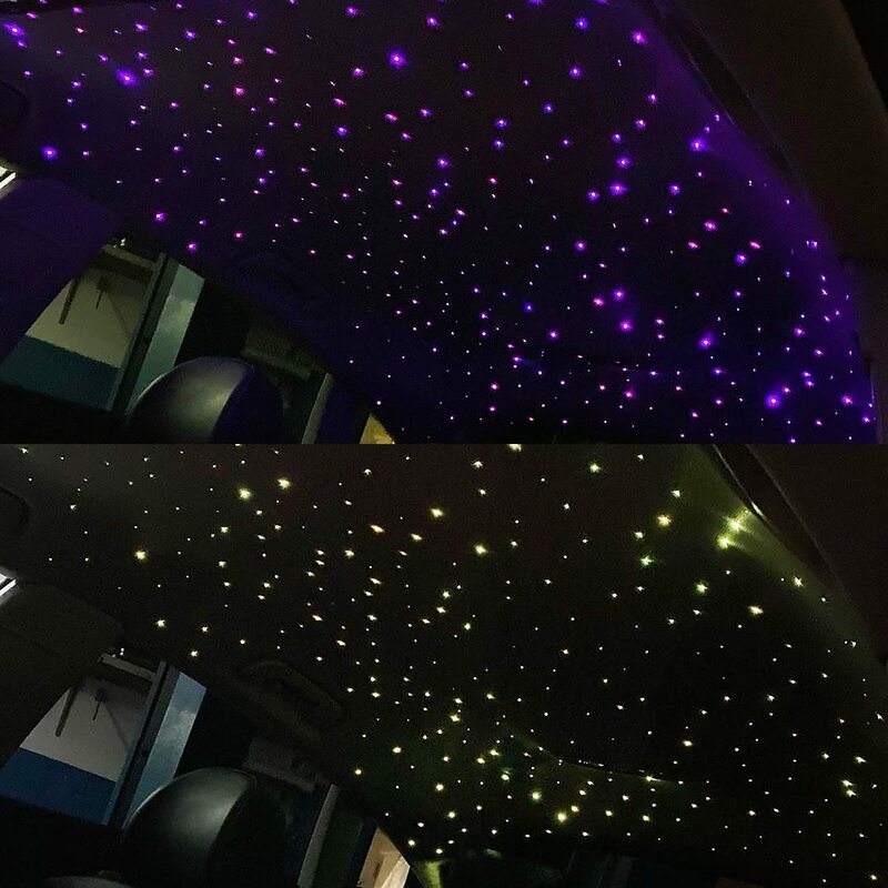 6W RGBW Auto Hause Dach Sterne Sky DIY Lichter APP Gesteuert LED Fiber Optic Decke Licht Kits 200 ~ 500 stücke für Sternen Himmel