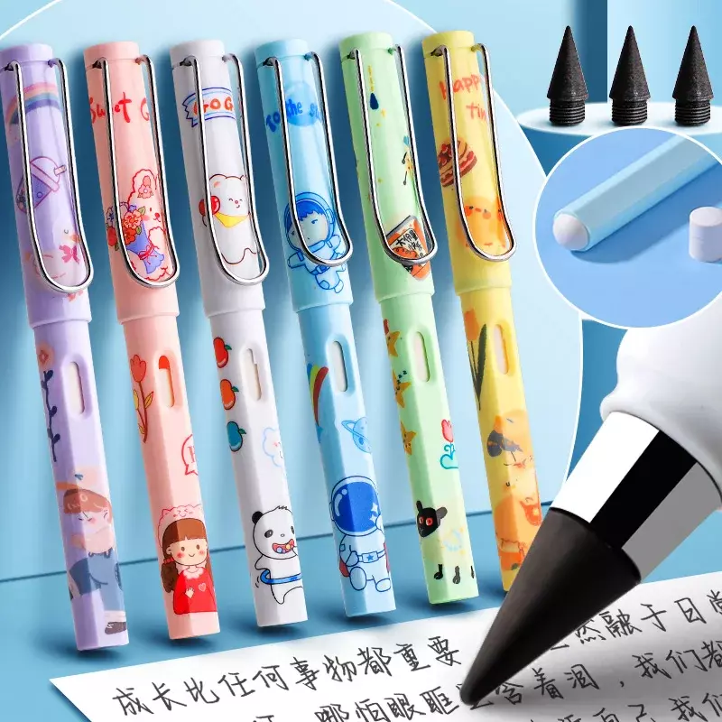 20 قطعة مجموعة الأبدية قلم رصاص غير محدود الكتابة أقلام الفن رسم رسم تصميم أدوات اللوازم المدرسية القرطاسية المدرسية الهدايا