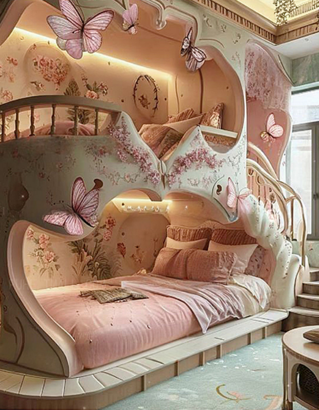Nieuw Bed Roze Droom Meisje Licht Luxe Bed Deluxe Prinses Kasteel Bed