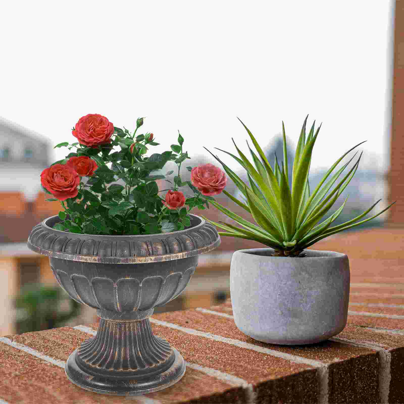 Roman Flower Pot Pots Outdoor Plants Front Flowerpot Stand Plastic Wedding Planter European Style Holder Creative