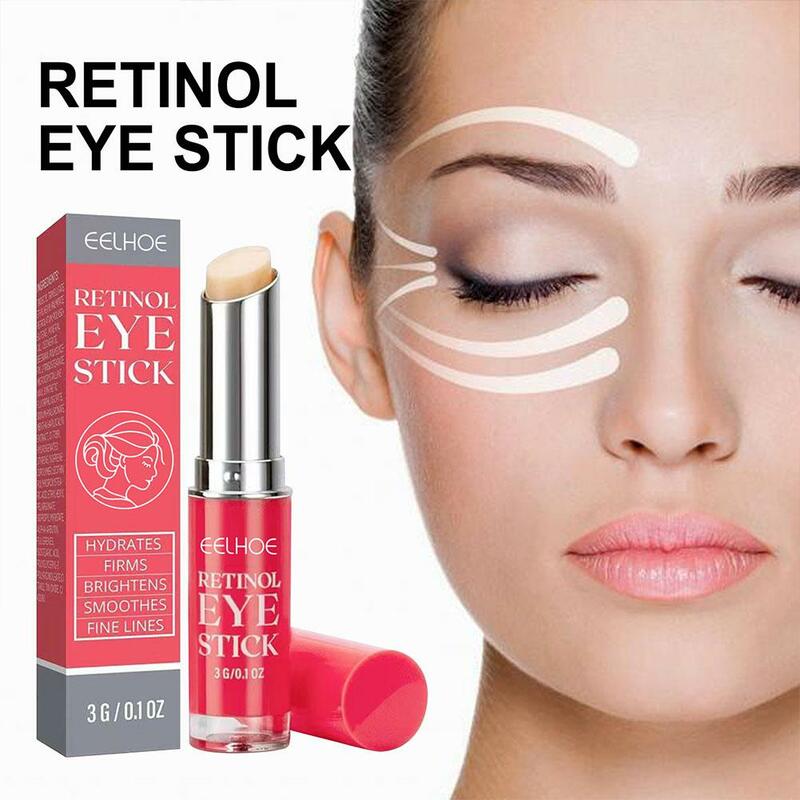 Retinol Anti-Envelhecimento Eye Cream Stick, Hidratante, Puffiness, Preto e Círculos, Fade Linha Fina, Cuidados com a pele, Anti Rugas, Refirmando