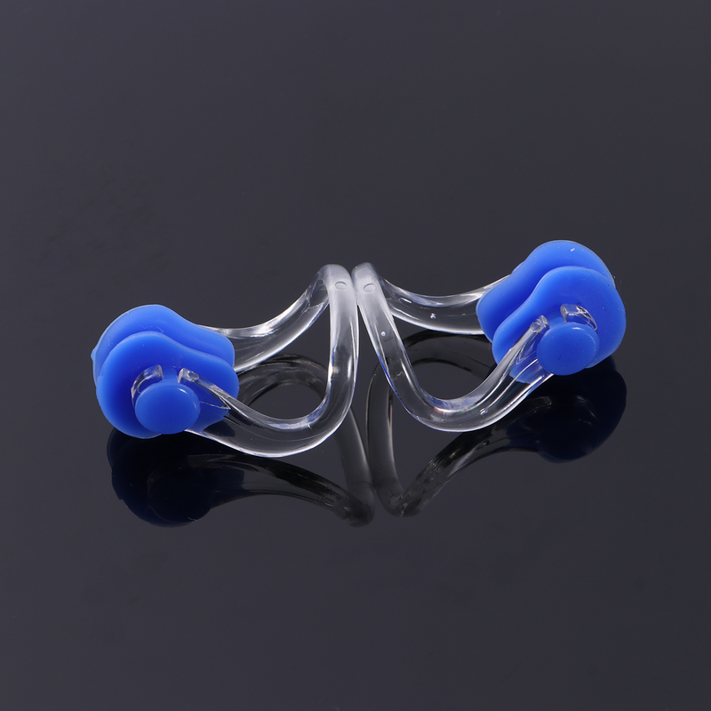 미끄럼 방지 휴대용 수영 코 클립, 실용적인 방수 수영 실리콘 코 클립, 블랙 레드 블루, 5 개