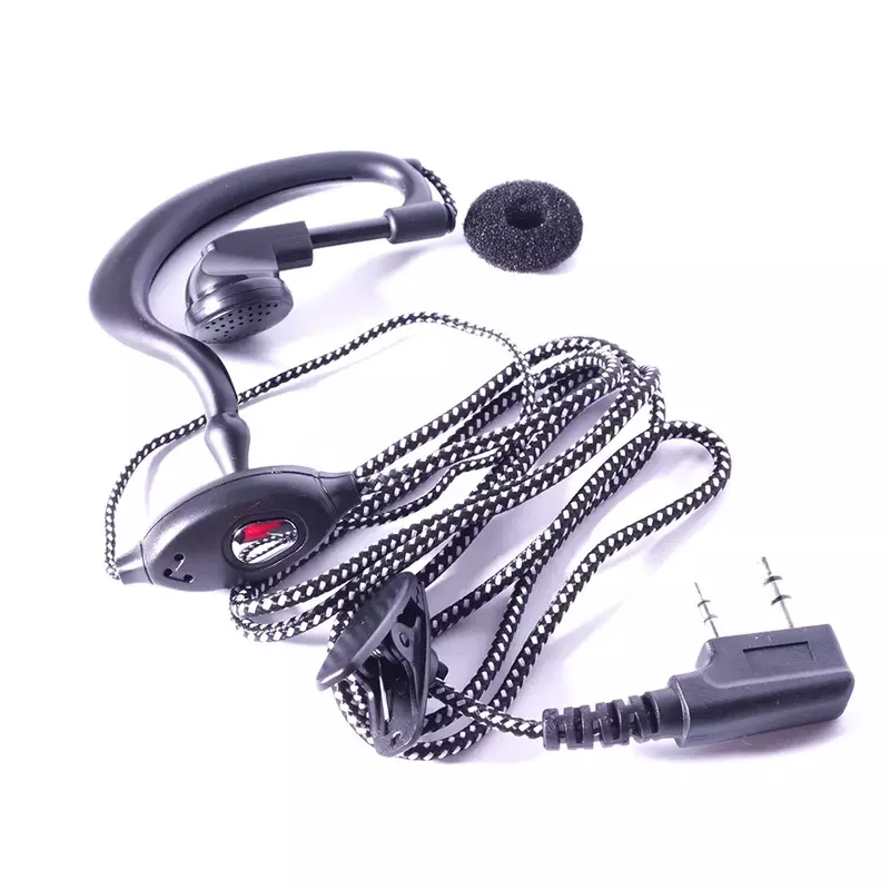 Microphone de casque à 2 broches de haute qualité pour écouteurs Radio bidirectionnel, talkie-walkie de sécurité portable