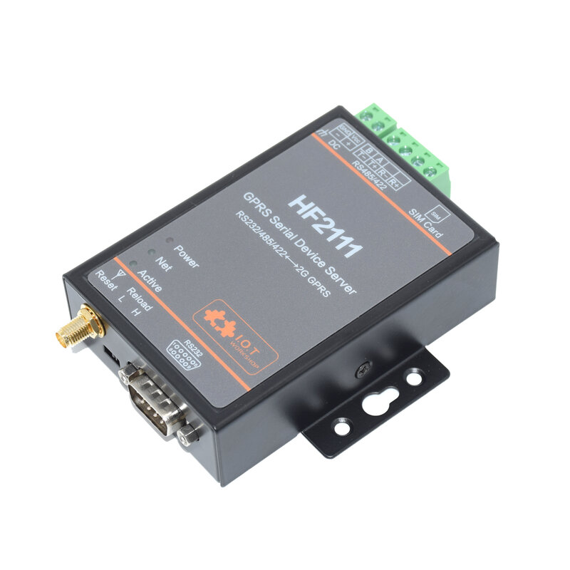 Puerto serie RS232 RS485 RS422 a 2G GPRS GSM servidor convertidor HF2111 compatible con Modbus