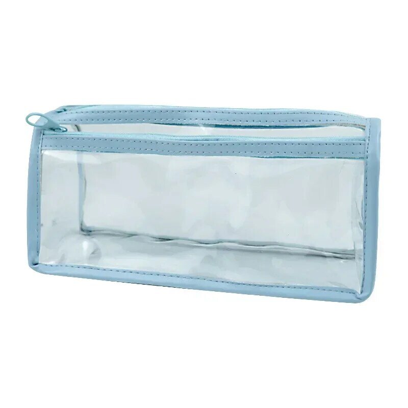 Женская модная однотонная сумка для карандашей голубого и белого цветов, 1 шт.