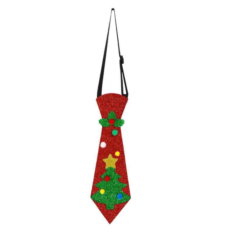 Christmas Tie Fancy Dress Party Costume Xmas Holiday Necktie Festival Themes Ties for Stage Performance Family Gathering