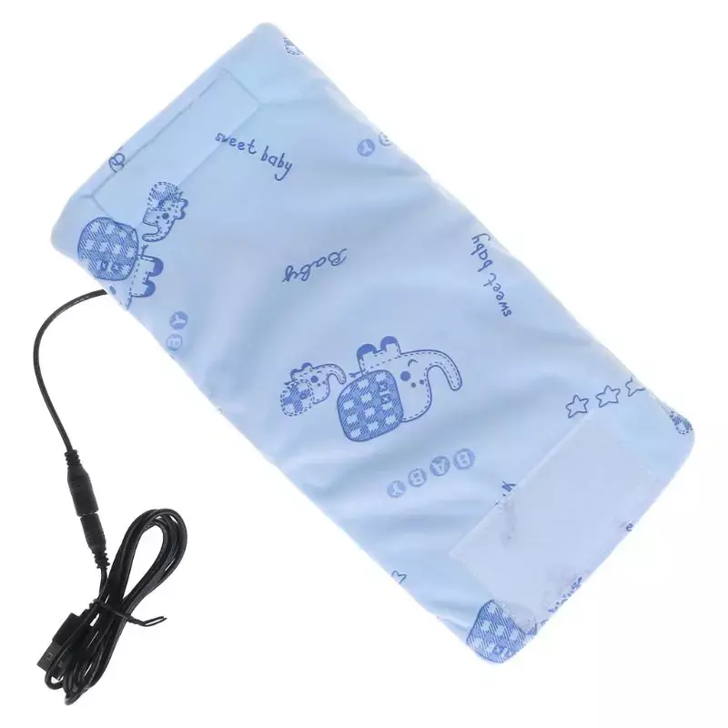 حقيبة حرارية لزجاجة الأطفال USB درجة حرارة ثابتة ذكية مطبوعة برسوم كرتونية انخفاض الشحن
