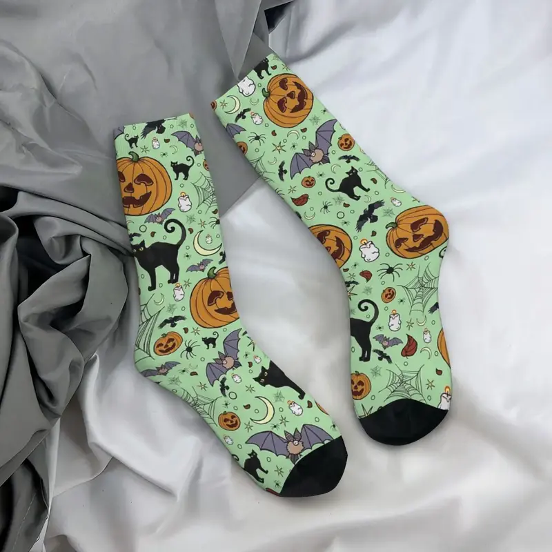 All Seasons Crew Stockings Halloween Socks Harajuku Funny Hip Hop Long Socks Accessories for Men Women Birthday Present