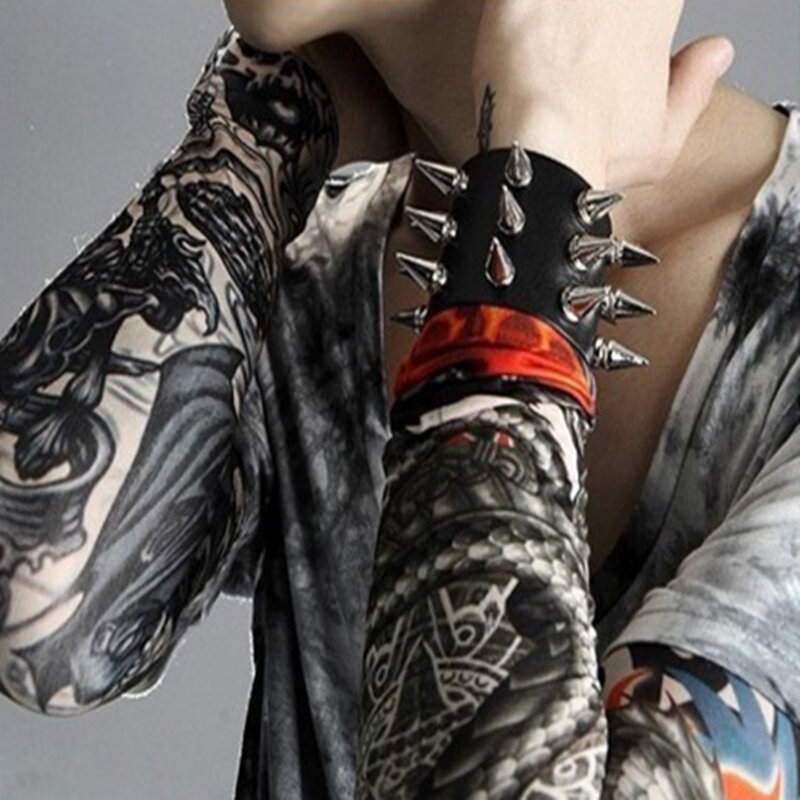 6 ZESTAWÓW Lato Kolarstwo na świeżym powietrzu MTB Filtr przeciwsłoneczny Nadruk 3D Tatuaż Rękaw Mężczyzna Mangas Para Brazo Ochrona UV Damskie rękawy naramienne