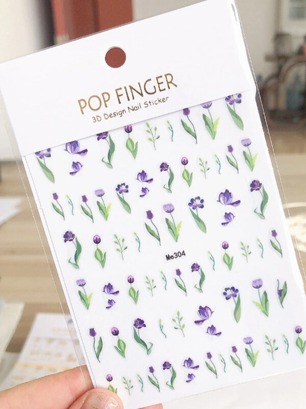 3D fiori colorati rami Nail Art decalcomanie floreale primavera estate suggerimenti Manicure Design decorazioni autoadesive adesivo per unghie