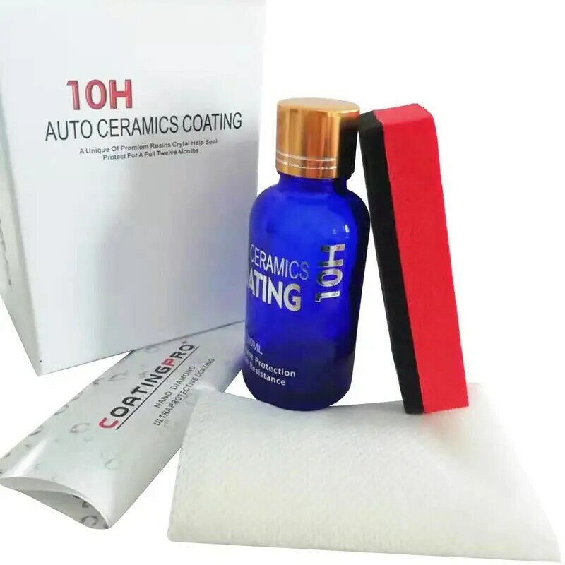 Acabado de revestimiento cerámico para coche, Kit de protección de pintura de espejo de hidrofobicidad de alto brillo, 10H