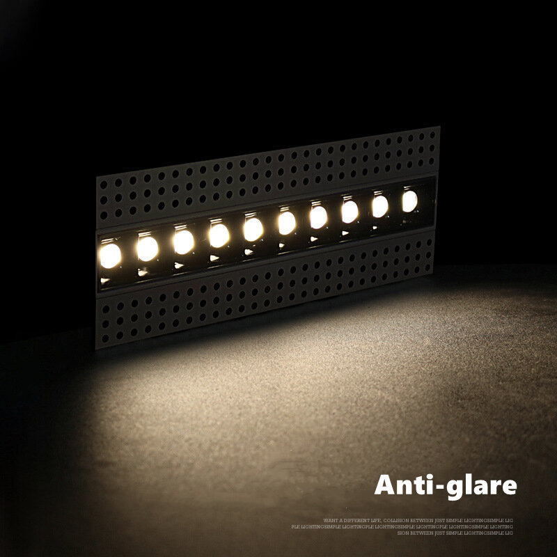 Frest-Plafonnier LED Encastrable avec Grille Linéaire, Longue Bande Magnétique à Intensité Réglable, Projecteur pour Salon, 5W, 10W, 20W, 40W