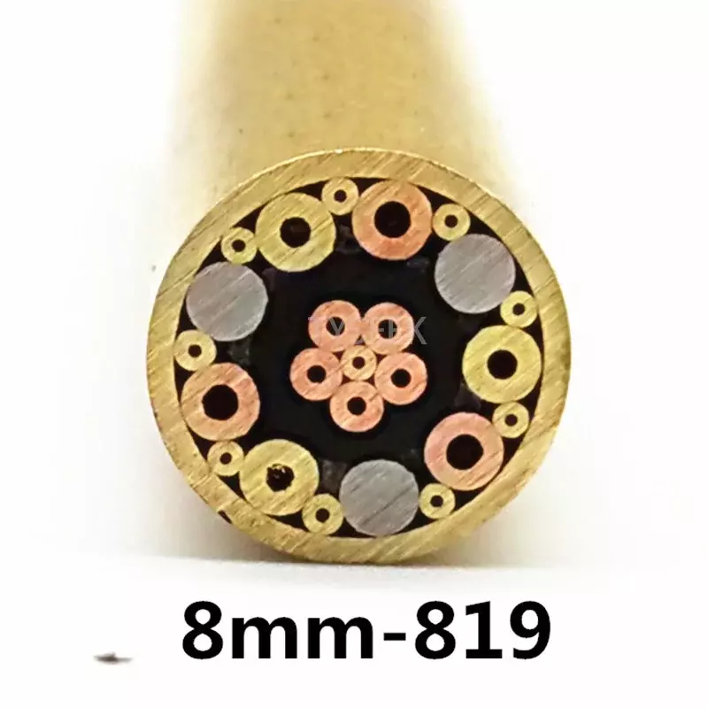 8mm Mosaic Pin Rivets for Knife Handle Screw Decorate 21 Kinds Design Exquisite Style Length 9cm