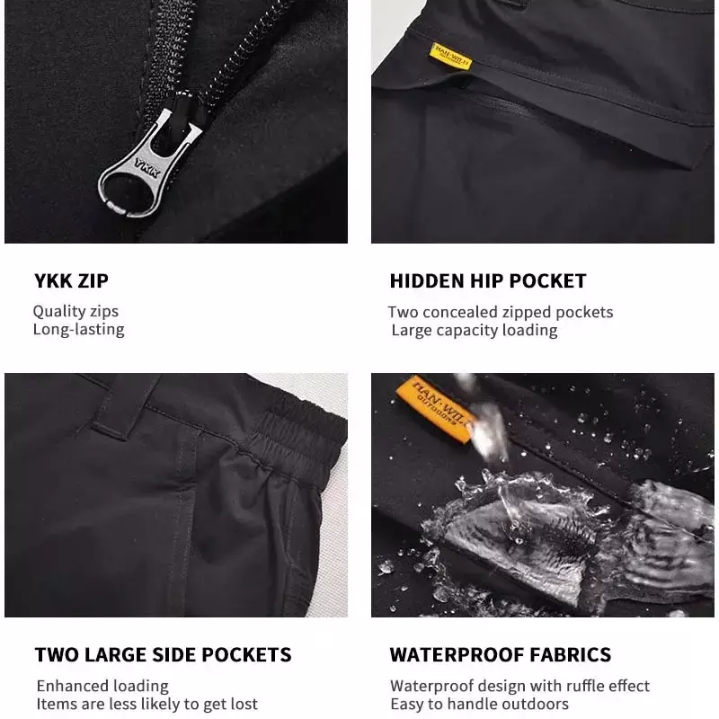 Pantalones ligeros informales para hombre, pantalones tácticos impermeables de secado rápido para senderismo, Camping, combate, transpirables