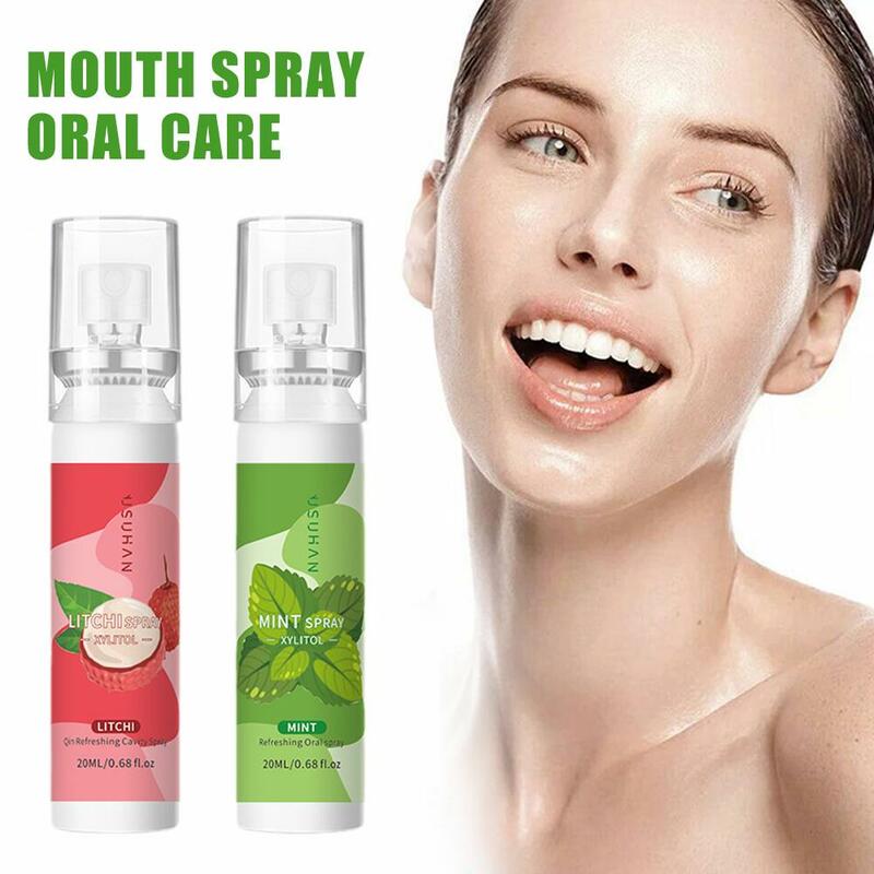 22ml Oral Fresh Spray Mouth Freshener Oral Odor Treatment Fruit Oral Breath Flavor Persistent Litchi Remove Oral Care Bad P H8O0