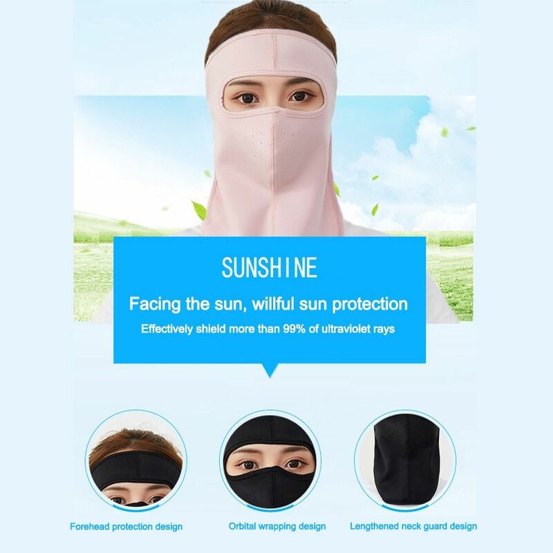 Pelindung wajah tabir surya sepeda, masker sepeda Anti-UV bernapas syal pelindung wajah penuh leher