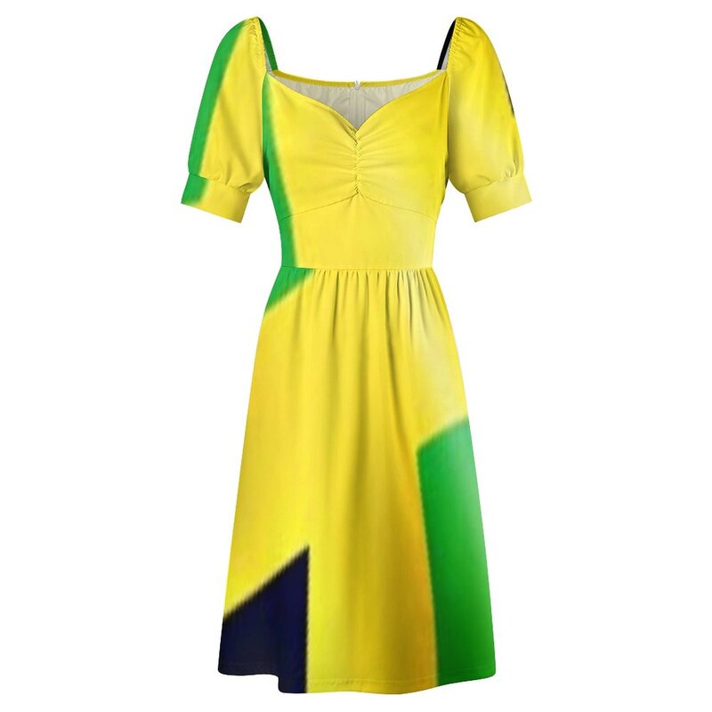 자메이카 문화 색상 민소매 원피스 무도회 드레스, 이브닝 가운, 캐주얼 드레스, 여름 옷
