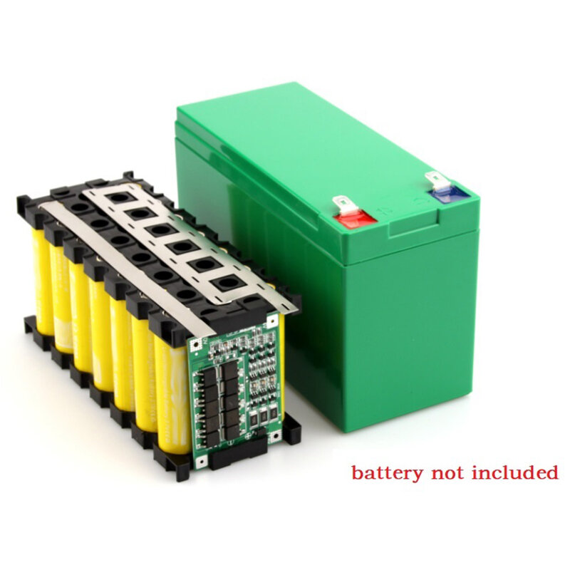 Bateria Case Holder for BMS, Nickel Strip Storage Box, Equipamento Elétrico Caixa Vazia sem Bateria, 12V, 7Ah, 18 Células, 650 Células, 3x7